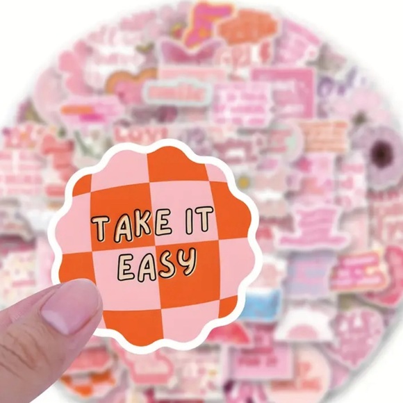 Set of 120 Motivational Quote Stickers in PINK - Picture 2 of 11